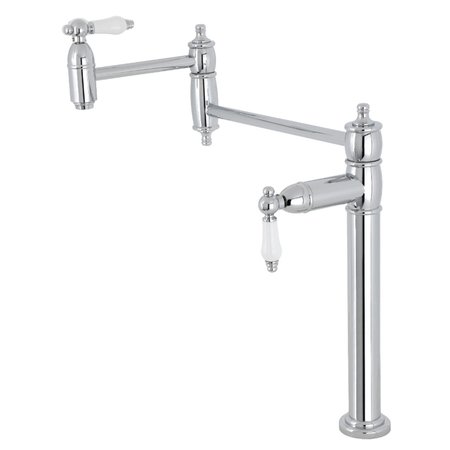 KINGSTON BRASS Deck Mount Pot Filler, Polished Chrome KS3701PL